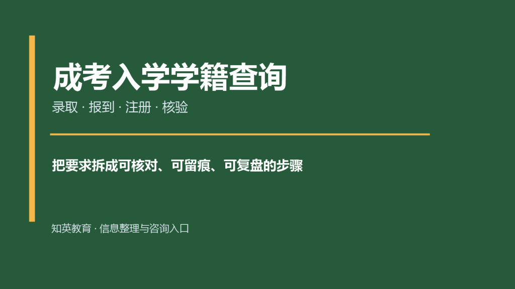 上海成人高考录取后何时查学籍:报到、注册与信息核对主题封面图