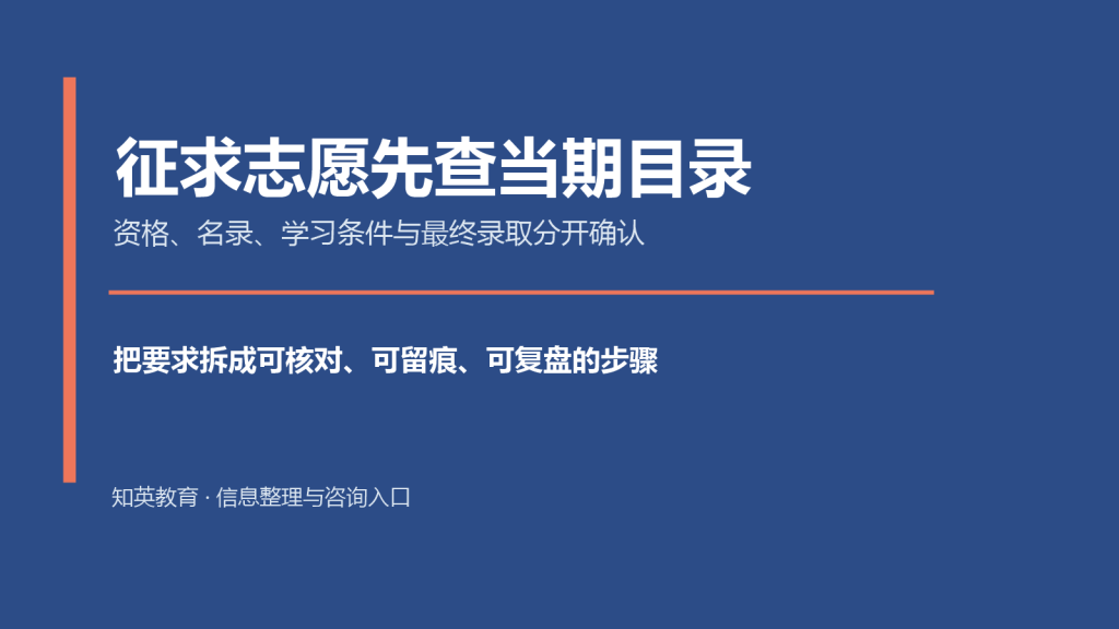 征求志愿先查当期目录主题说明图