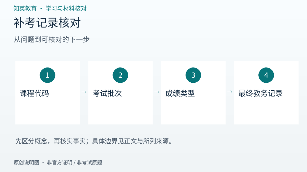 补考记录核对主题流程图